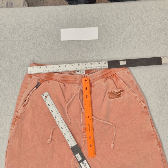 Crazy Shirts Men Activewear Pants M Peach Embroidered Pumpkin Dye Jogger Y2K - Picture 9 of 12